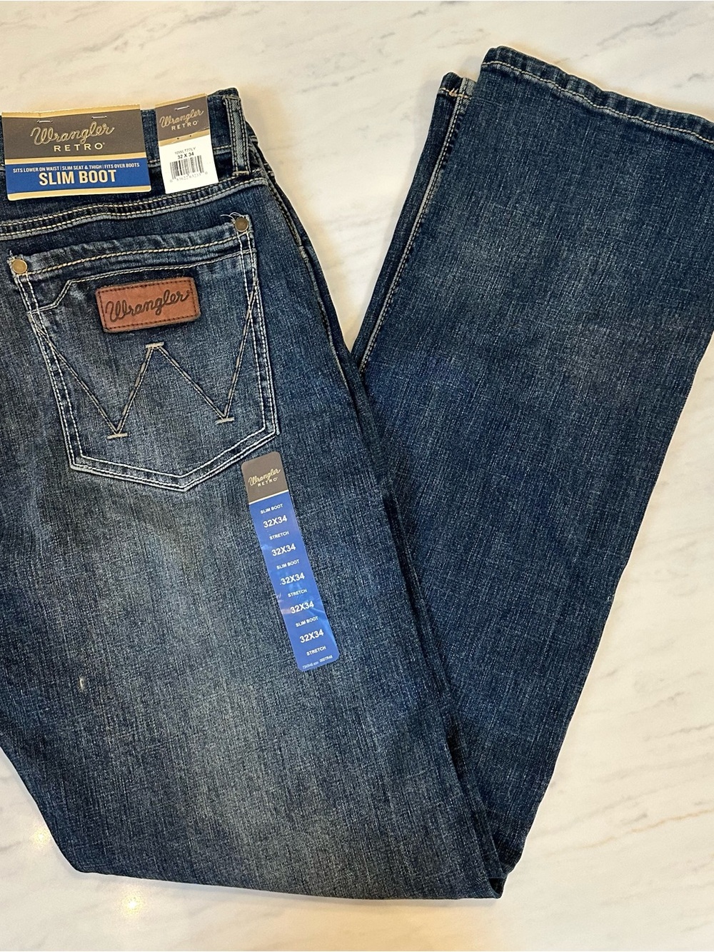 Wrangler Retro Slim Boot Jeans - Dark Indigo